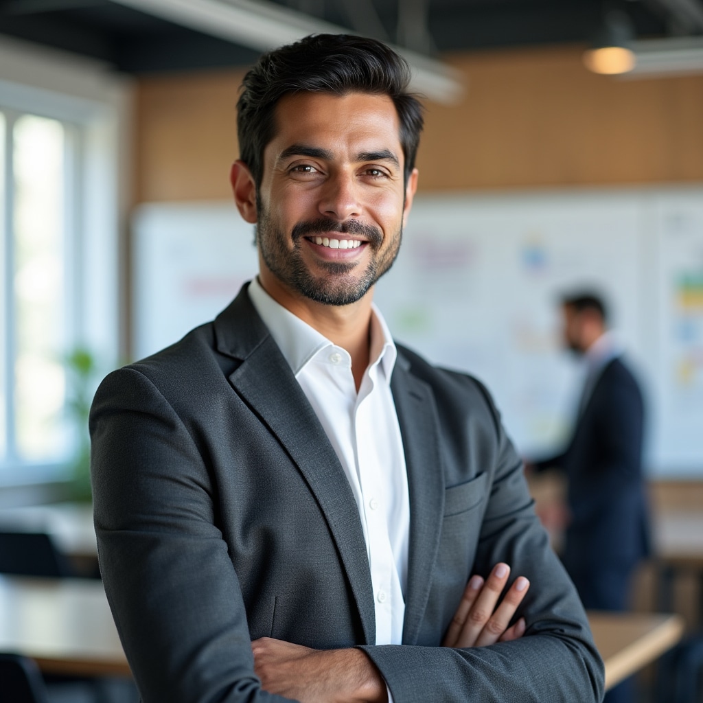 Male construction project management instructor